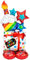 DazzJoy Happy Birthday Ballon Stehend, XXL Folienballon Happy Birthday Luftballons Geburtstag, Torten Happy Birthday Deko Luftballon, Helium Ballons für Babyparty, Kindergeburtstag Deko Junge Mädchen