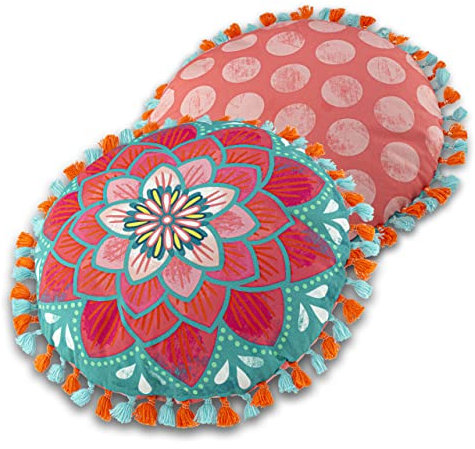 Bine Brändle - Dekokissen - Bunte Auswahl - Kissen mit Füllung - Mandalas - Bordürenliebe - Blüten - Blätter - Seerosenteich - Unterwasserwelt - Herzen - Monster - Regenbogen