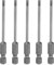 QUARKZMAN 5 Stück Flachkopf Schlitz Spitze Schraubendreher Bits Set S2 Magnetische Schlitz Schraubendreher Bits SL3.0 mit 1/4 Zoll Sechskantschaft 3 mm