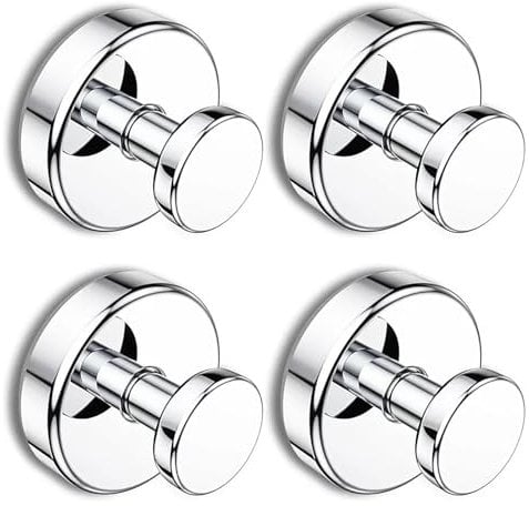 Betadistor Hand Towel Holder Wall Mounted - Self Adhensive Towel Hooks 4 Set/Bathroom Suction Hooks Polished Finish 16-0403
