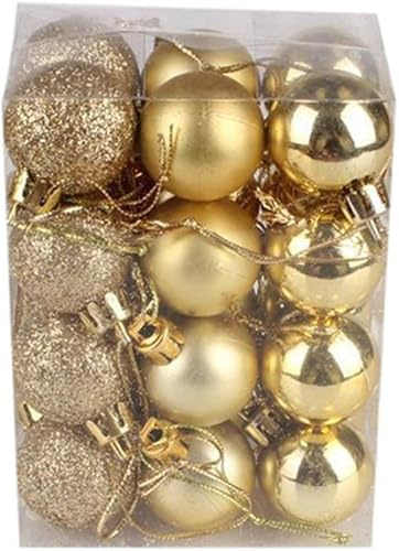 white christmas decorations christmas hanging ornament tree decorations blue christmas tree baubles burgundy blue and silver christmas baubles (24PCS Gold, 3CM)