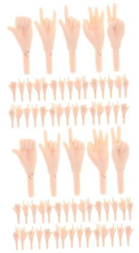 DOITOOL 2 Sätze Puppenhandzubehör Material Gemeinsam Streich Nähen Tierplüschpuppe Zum Selbermachen Teile Schaufensterpuppe Hände Kleine Hände Für Handwerk Miniatur Pvc Beige 100 Stück * 2
