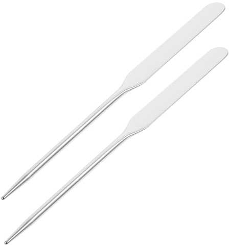 SOIMISS 2stücke Stahl Kosmetikspatel Mischer Make-up-spatel aus Edelstahl Nagelkunst-rührstab Metallspatel für Kosmetikmischung Gesichtscreme Foundation Lippenstift und Pigmente