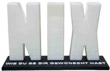 BLPRKOT NIX Geschenk, Geldgeschenk NIX / 3D Buchstaben mit Löchern für Geldscheine, Geldgeschenk zum Geburtstag, Nichts als Geldgeschenk/Kein Geschenk Idee, Kreatives Geburtstagsgeschenk(Weiß)