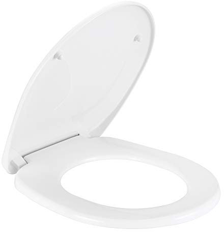 VitrA Normus Toilettendeckel, WC Sitz, einfache Reinigung, Weiß Toilettensitz mit Metall Scharniere – 23-003-001