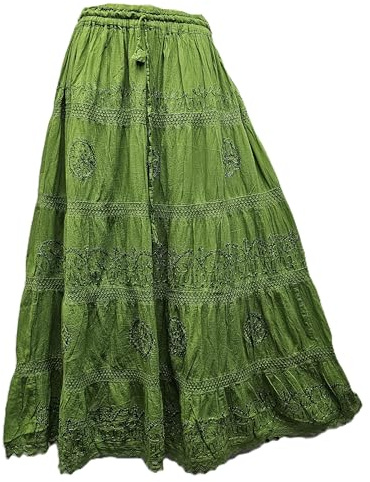 Doorwaytofashion - Gonna - Donna Lime Green Taglia unica