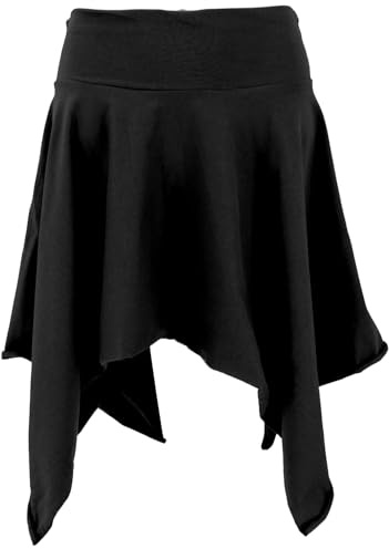 GURU SHOP Pixi Zipfelrock, Elfenrock/Top, Midirock | Leichter, bequemer Rock, elastischer Bund, vielseitig tragbar, auch als Top.