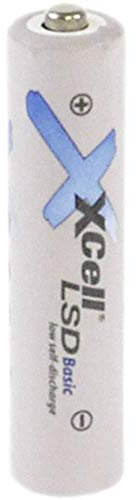 XCell LSD-Basic 141901 - Batteria micro (AAA) NiMH, 750 mAh, 1,2 V, confezione da 3, colore: Bianco