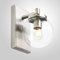 Yosoan Industrial Glass Wall Sconce Lighting, Globe Up/Down Wall Light Fitting for Kitchen,Bedroom,Dining Room,Restaurant, Living Room (Brushed)