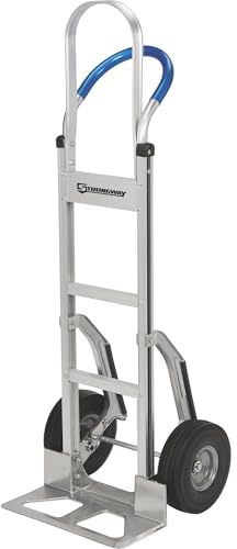 Strongway Aluminum Hand Truck/Stair Skid, 660-Lb., 10in. Poly Wheels