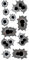 Einschusslöcher Aufkleber Set Sticker Bullet Holes Moped Auto Motorrad Stylen Autoaufkleber JDM Fun Tuning Simson Bike