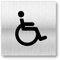 Panneau de porte de WC pour handicapés - Impression UV - 12 x 12 cm - 3 mm - Fabriqué en Allemagne