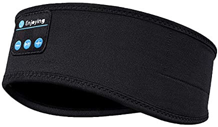 Atopoo Cuffie Per Dormire, Auricolari Sportivi Con Fascia Bluetooth, Altoparlanti Stereo Ad Alta Definizione Incorporati, Maschera Per Gli Occhi Per Sport/Yoga/Persone Che Dormono(Nero)