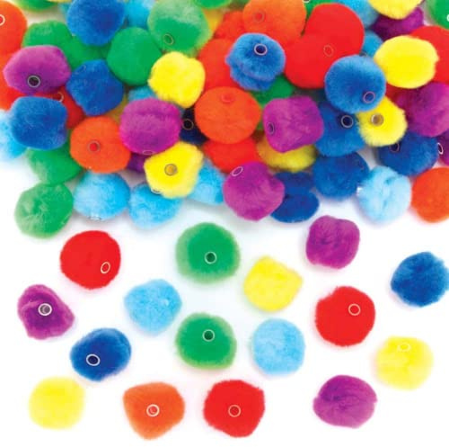 Baker Ross FE324 Perlen zum Auffädeln, Regenbogenfarben, 105 Stück, mehrfarbig, Verzierungen für Kinderschmuckherstellung, Kunsthandwerk und Bastelaktivitäten, Bastelmaterial für Schultüten