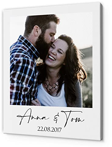 CHRISCK design Wandbild auf Leinwand mit Foto selbst gestalten - 30x40 cm | Foto auf Leinwand gedruckt | Personalisierte Wanddekoration persönliches Geschenk Geburtstag, Freund Freundin