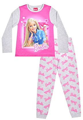 Barbie Pyjama long rose Mattel officiel pour fille, rose, 8-9 Years