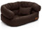 Juelle Hundebett - Großhundesofa, Abnehmbarer Bezug maschinenwaschbar, flauschiges Bett, Hundesessel Santi S-XXL (Größe: XL - 120x85 cm, Dunkelbraun)