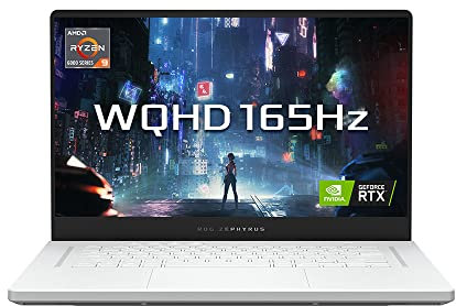 ASUS ROG Zephyrus G15 GA503RS 15,6 Zoll WQHD 165Hz Gaming Laptop (AMD Ryzen R7-6800H, Nvidia GeForce RTX 3080, 16GB RAM, 1TB SSD, Pro Key RGB, Windows 11), Moonlight White