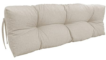 chilly pilley Palettenauflage Schaumflocken palettenkissen Palettenpolster Palettenmöbel Palettensofa Rückenlehne Sitzkissen Seitenkissen Set (Rückenkissen 120 x 60 Elfenbein)