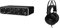 Behringer U-PHORIA UMC204HD, scheda audio/interfaccia MIDI 2x4 USB, 24-Bit/192 kHz, con preamplificatore microfonico Midas per audiofili & AKG K52 Closed Back Cuffie, Nero