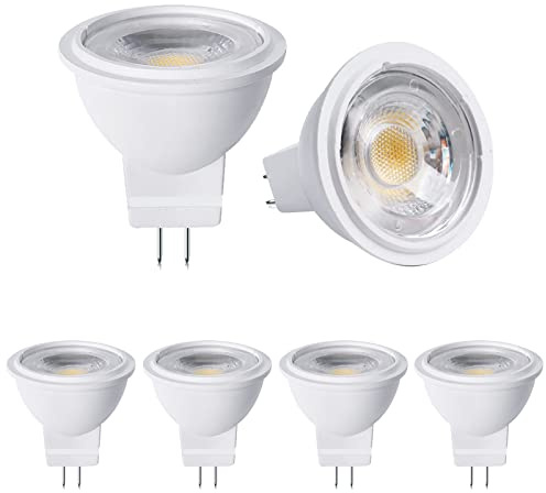 Bonlux MR11 LED Bulb 3W 12V AC/DC Low Voltage LED Spotlights,GU4 Bi-Pin Base 25W Halogen Equivalent 270lm for Landscape Accent Recessed Track Lights and Fiber Optics (Warm White 3000K, 6-Pack)