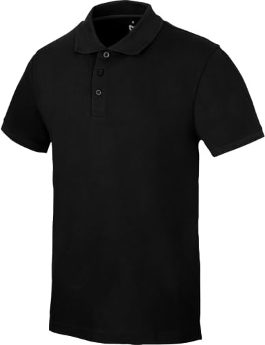 WÜRTH MODYF Arbeits Poloshirt Job+ für Herren in Schwarz - kurzärmliches Baumwoll-Polohemd für die Arbeit und Freizeit in der Größe 6XL