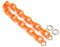 58 cm Einstellbare Acryl Kette Taschenkette Geldbörsen Riemen Schultergurt Taschengurt Ersatz Dekoration für Taschen Handtaschen (Orange)