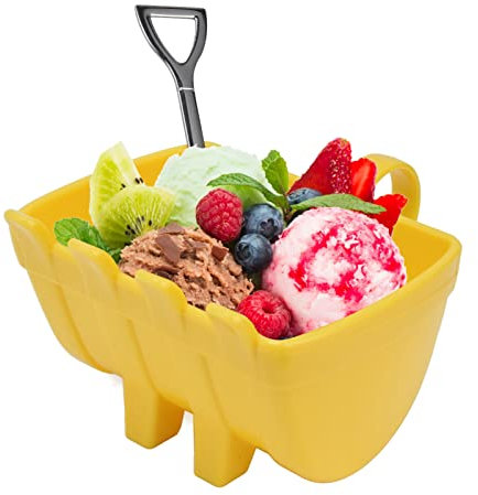 330ml Excavator Bucket Cup with Shovel Spoon Creativity Tea Cup Milk Coffee Mug Birthday Gift Coffee, Milk Funny Mugs for Kids Men Women Xmas
