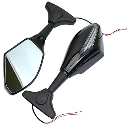Motorrad Lenker Spiegel Für Yamaha Für YZF R1 R6 Motorrad Rückspiegel Blinker Lenkerspiegel Seitenspiegel