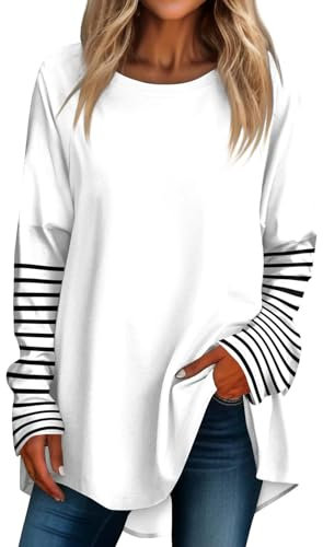 Pullover Schaltknauf Hoodie Damen Jacke Herbst Wolldecke Mit Ärmel Erwachsene Langarmshirt Damen V-Ausschnitt Motorrad Hoodie Strickpullover Damen Grobmaschig Pullover Oversize Damen (White, 3Xl)