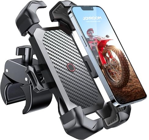 JOYROOM Bike Phone Holder, [1s Auto Lock][100mph Military Anti-Shake]Motorbike Phone Holder, [5s Easy Install]Motorcycle Handlebar Phone Mount, Fit iPhone 16 Pro Max, Samsung S24, More 4.7-7 Phones
