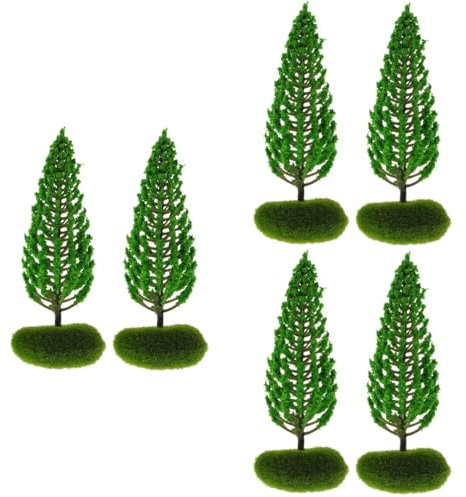 Lurrose 6 STK Baummodell Mini-szenen-Layout-Modell Baumbaumodell Landschaftsmodellbaum Mikrospielzeug Künstlicher Baum Sandtisch DIY Modell Bäume Dekorieren Miniatur Plastik Baby Obstbaum