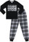 Do Not Disturb Gaming Mode Activated Woven Long Cotton Pyjama Set (14-15 Years) Black