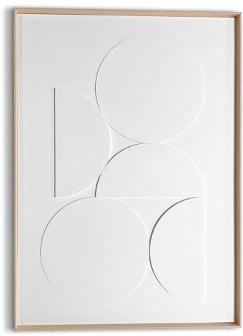 REINDERS Relief Wandbild, Planets, Schlafzimmer, Poster, Wanddeko, Room Decor, MDF,Pflaster, Weiß, 70x50cm