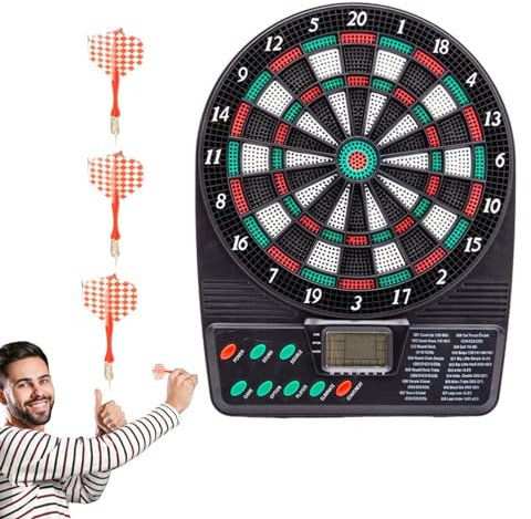 Jeu de fléchettes numériques pour adultes | Kit de tableau de bord numérique | Cible de score automatique avec écran LCD pour divertissement de bar, maison, réunions d'amis, divertissement de famille