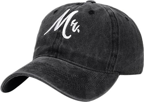 XYIYI Herr Schwarz Vintage Basecap Verstellbare Distressed Washed Baseball Kappe für Damen Herren