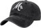XYIYI Herr Schwarz Vintage Basecap Verstellbare Distressed Washed Baseball Kappe für Damen Herren