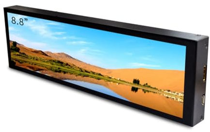 Breeshy monitor táctil y compatible con 8.8 pulgadas con caja, pantalla de temperatura de PC, panel de pantalla del sensor de PC