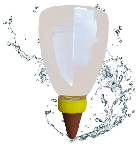 Kioriur Bolas de riego automático para plantas, 500 ml, cerámica, barra de filtración automática de agua, accesorio de jardín