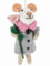 POMMERNTRAUM ® | Dekorationsfigur Filzfigur Baumhänger Christbaumhänger Weihnachtsbaumhänger Filzmaus (Maus mit Herzblume)