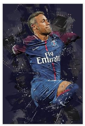 ocvdfss Neymar JR 03 Leinwand-Poster, Schlafzimmerdekoration, Landschaft, Büro, Raumdekoration, Geschenk, 30 x 45 cm