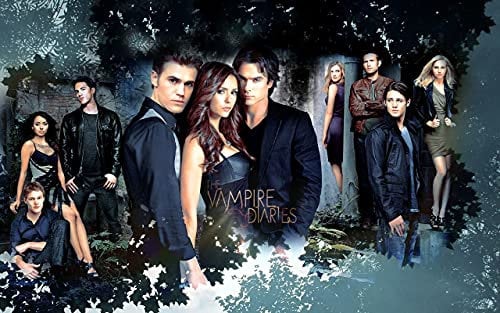 TMXON Diamant-Malsets 2021, „The Vampire Diaries“-Poster, 5D-Diamant-Malset zum Selbermachen, Malen nach Zahlen, Diamant, Diamant-Malbilder, Kunsthandwerk für die Wanddekoration zu Hause, 30 x 40 cm