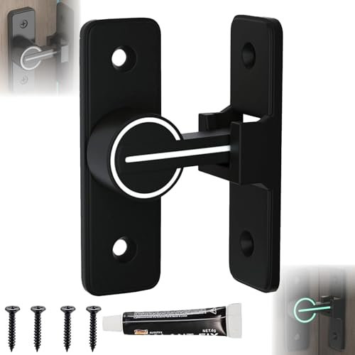 Serratura di chiusura porta interna scorrevole luminosa a 90° fermo gancio a porta ribaltabile, Serratura Porta Scorrevole, Serratura Porta Interna, per Porta, Finestra