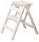 Haushalt Holz Multifunktionale Klappleiter Stuhl Leiter Hocker Indoor Holzleiter Lagerregal for Zuhause, Küche Trittleiter(Two-Step Ladder)