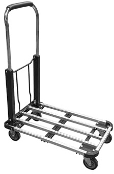 Kortpack Klappbarer Plattformwagen | 150 kg Tragfähigkeit | 1 Stück | Robuste und Platzsparende Transportlösung für Lager, Werkstatt und Haushalt