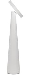 Zafferano, Angelina Lampe, Wiederaufladbare und Kabellose Tischlampe mit Touch Control Und Schwenkbarem Kopf, Geeignet Für Den Innenbereich, Dimmer, 2200-3000 K, Höhe 26 cm, Farbe Hellgrau