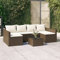 Brokky 2-TLG. Garten-Lounge-Set mit Kissen GartenmöBel Lounge GartenmöBel Set BalkonmöBel Lounge Balkon MöBel Lounge Set Braun Poly Rattan