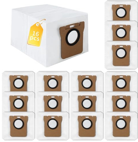 Lot de 16 sacs à poussière pour Dreame L10s Ultra / L10 Ultra / L20 Ultra, pour Xiaomi X10+ / X20+, grande capacité de 2,5 L ensemble d'accessoires pour sacs d'aspirateur, pour Dreame et Xiaomi