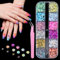 3D Aurora Bubble Beads Nail Charms 3D Nails Art Charms Colorful Mermaid Nail Art Mixed Crystal Beads for DIY Crafts Acrylic Nails Decorations