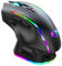 EMPIRE GAMING RF908 – Gaming-Maus, kabellos, wiederaufladbar, mit magnetischer Ladestation, RGB – 10.000 dpi, 8 programmierbare Tasten, Modi WiFi 2,4 GHz / BT/kabelgebunden über USB-C (schwarz)